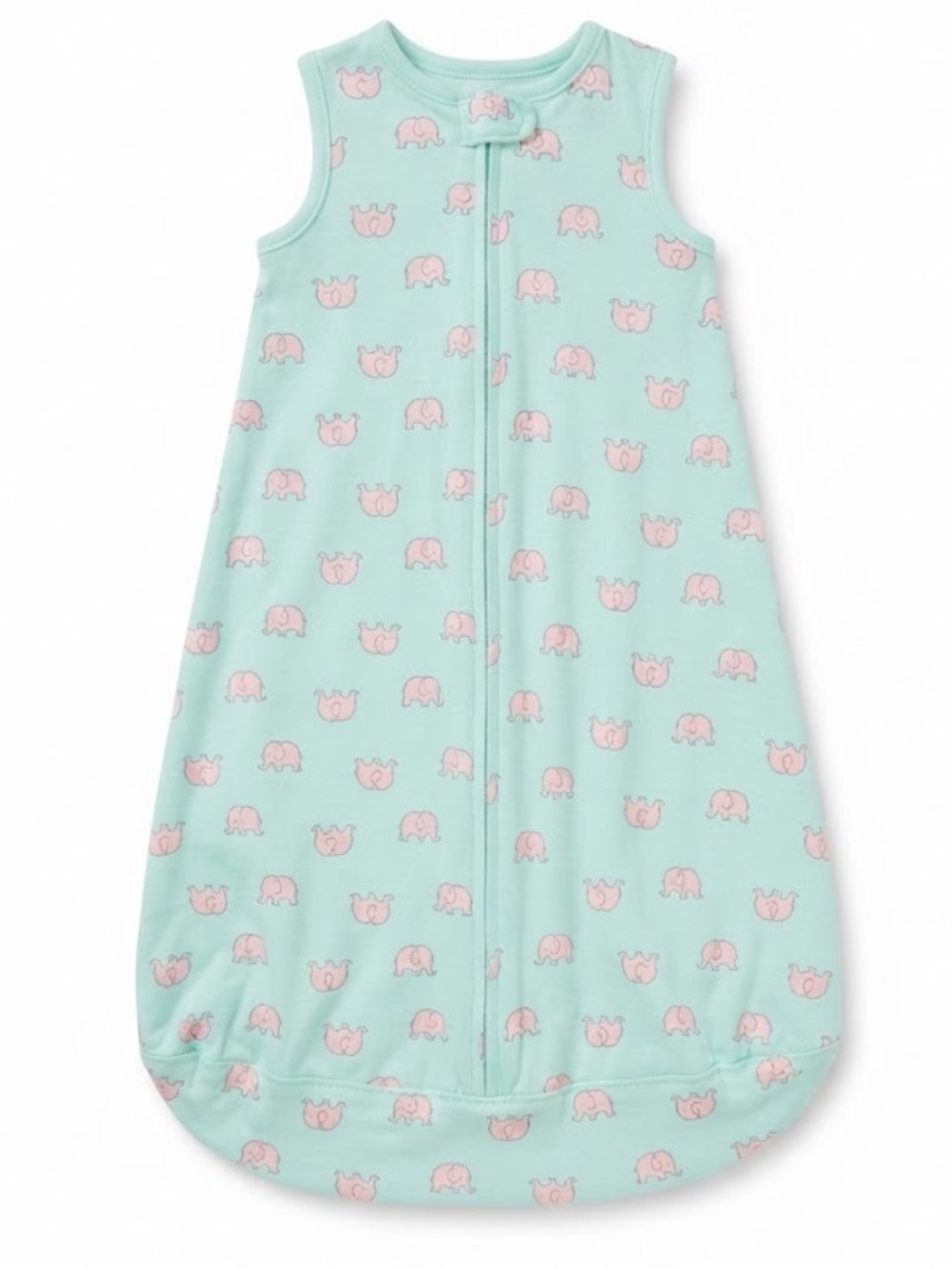 Sleeveless Baby Mint Elephant Print Sleep Sack Pajama 6-9 Months